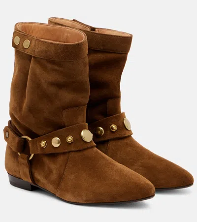 Isabel Marant Stania Studded Suede Ankle Boots