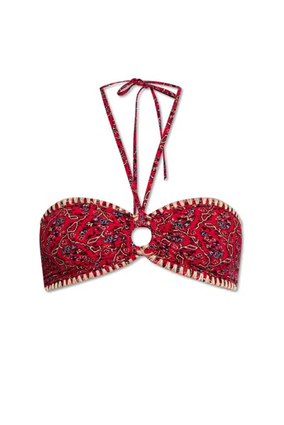 Isabel Marant Starnea Bikini Top In Red