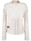 Isabel Marant Silver Lupita Crystal Embellished Top In Grey