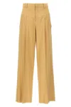 Isabel Marant High Waist Pleated Wide Leg Trousers In Multi