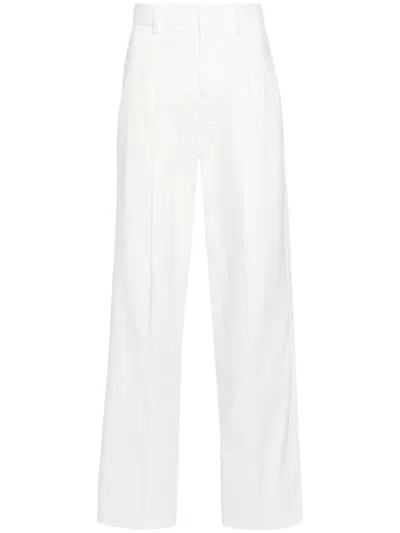 Isabel Marant Women Staya Wide Leg Trousers In White