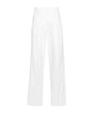 Isabel Marant Staya Wide-legged Casual Pants In White