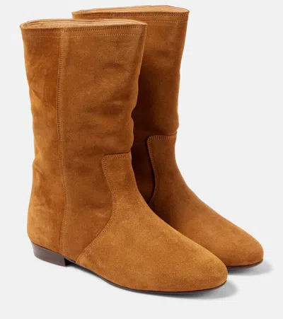 Isabel Marant Stefa Suede Ankle Boots In Brown