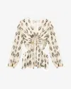 Isabel Marant Stelar Blouse In Ecru And Black