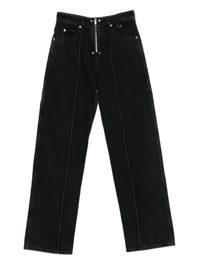 Isabel Marant Stely Zip-fly Panelled Jeans In Black