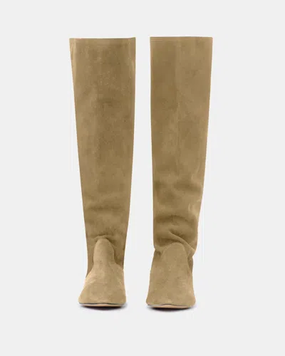 Isabel Marant Skarlet Suede Knee Boots In Taupe