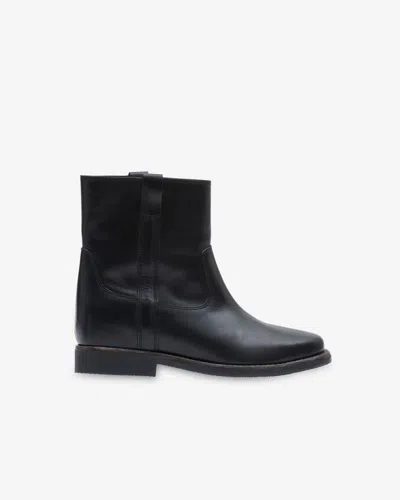 Isabel Marant Susee Leather Ankle Booties In Black