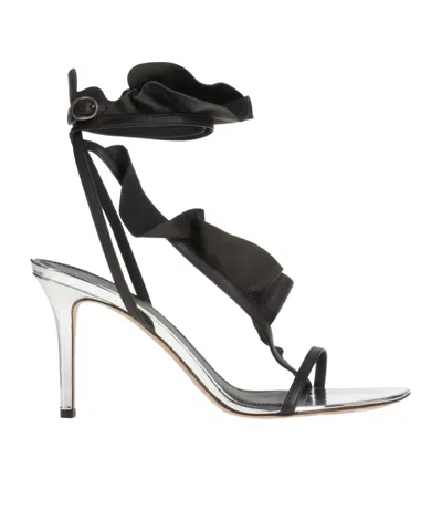 Isabel Marant Stiletto Heel Slingback Sandals In Black