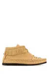 Isabel Marant Beige Leather Felsa Angle Boots