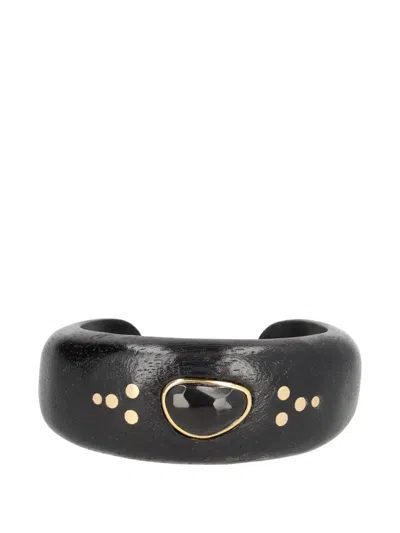 Isabel Marant Stone-embellished Bracelet In Black