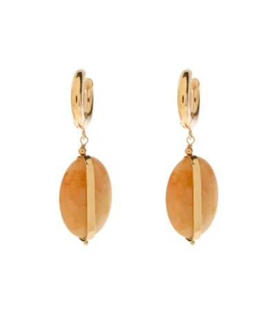 Isabel Marant Stone-embellished Drop Earrings In Brown