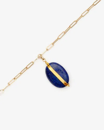 Isabel Marant Stones Necklace In Navy Blue