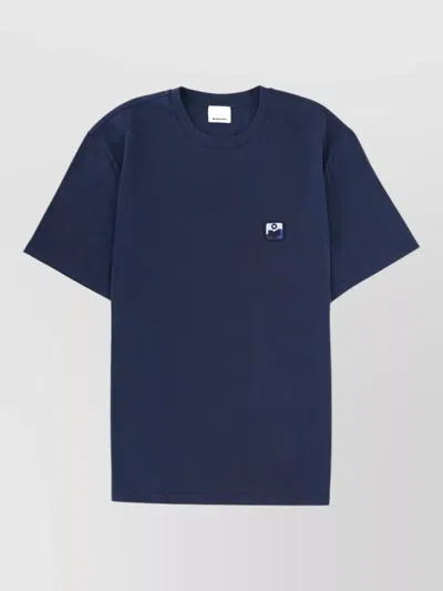 Isabel Marant Straight Cut Crew Neck Short Sleeve T-shirt In Blue