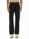 Isabel Marant Straight-leg Denim Pants With Mid-rise Waist In Black