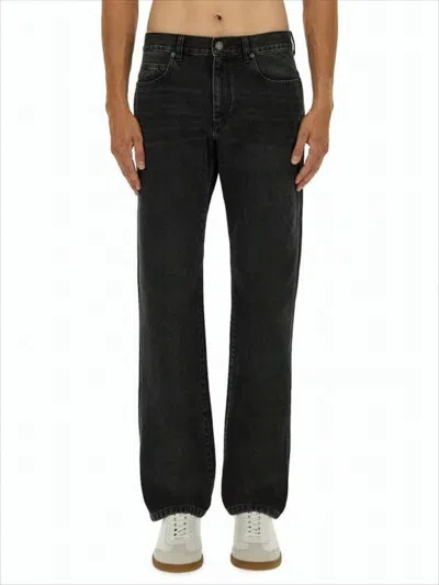 ISABEL MARANT STRAIGHT-LEG DENIM PANTS WITH MID-RISE WAIST