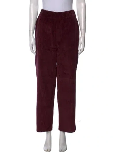Pre-owned Isabel Marant Straight Leg Pants In Burgundy