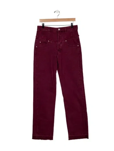 Pre-owned Isabel Marant Straight Leg Pants In Burgundy