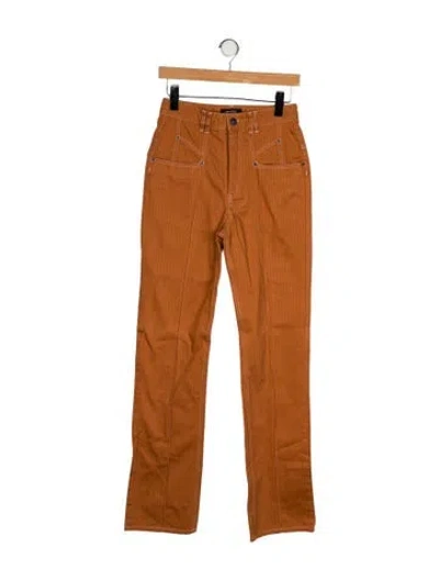Pre-owned Isabel Marant Straight Leg Pants In Orange