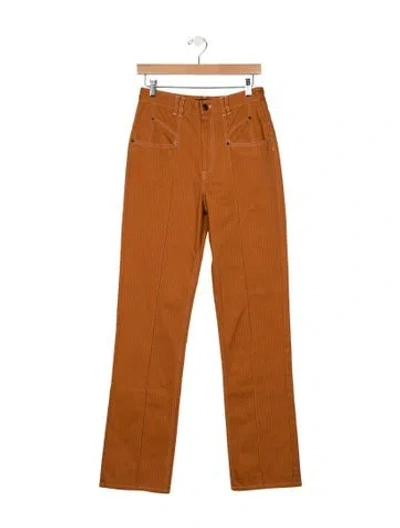 Pre-owned Isabel Marant Straight Leg Pants W/ Tags In Orange