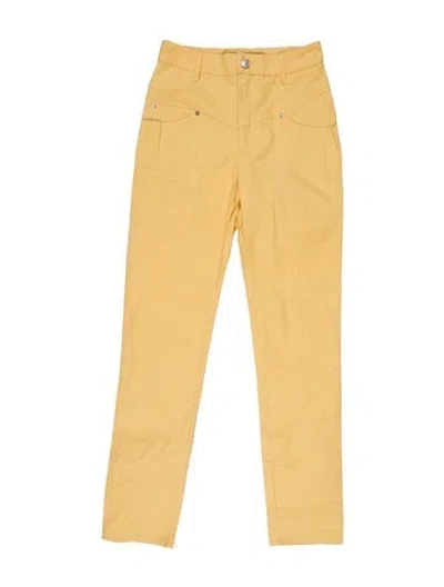 Pre-owned Isabel Marant Straight Leg Pants W/ Tags In Yellow