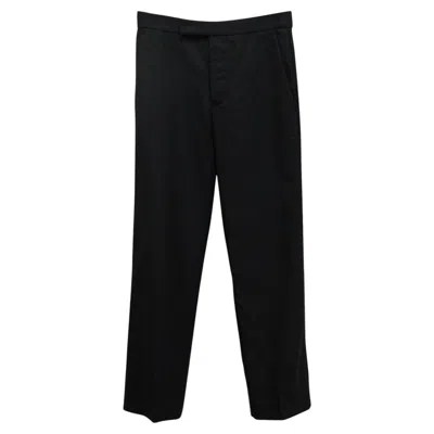 Pre-owned Isabel Marant Straight Leg Trousers In Navy Blue Cotton