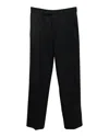 Isabel Marant Straight Leg Trousers In Navy Blue Cotton In Black