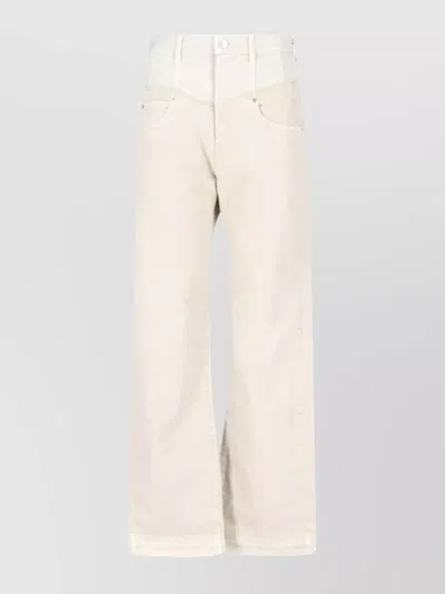 ISABEL MARANT STRAIGHT TROUSERS WITH BELT LOOPS AND RIVETS