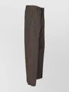 Isabel Marant Straight Trousers With Buttoned Back Pocket In Brown