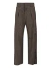 Isabel Marant Lisetta Chalk Stripe Wide-leg Suit Pants In Brown
