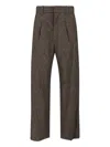 Isabel Marant Lisetta Chalk Stripe Wide-leg Suit Pants In Brown