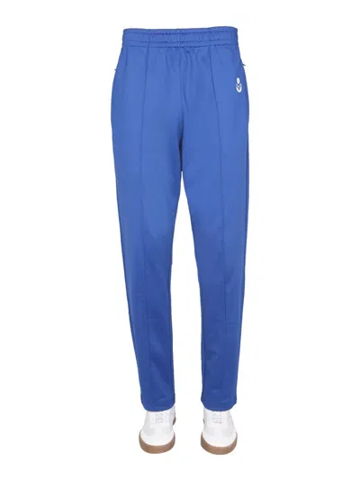 Isabel Marant Straight-leg Logo Track Pants In Blue