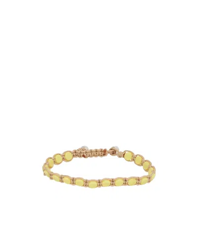 Isabel Marant Strap Bracelets In Yellow