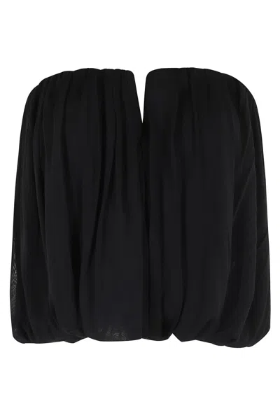 Isabel Marant Strapless Gathered Top In Black