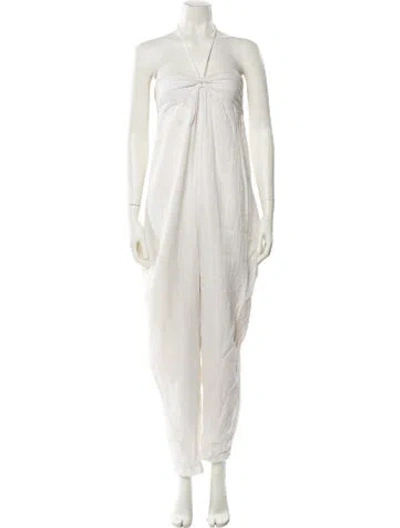 Pre-owned Isabel Marant Strapless Jumpsuit In White