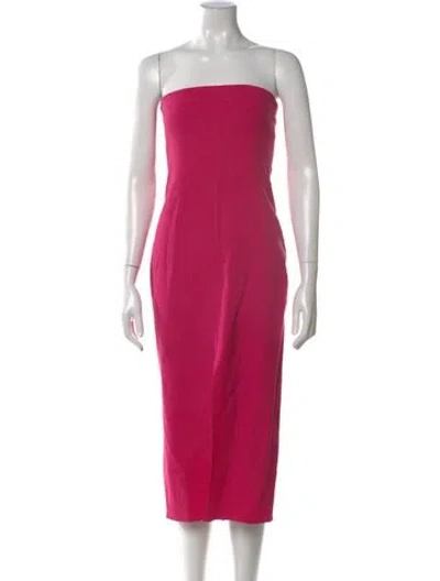 Pre-owned Isabel Marant Strapless Knee-length Dress In Red