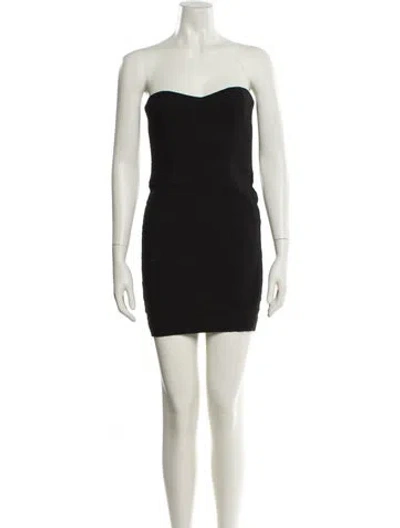 Pre-owned Isabel Marant Strapless Mini Dress In Black