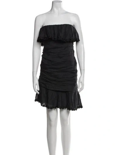Pre-owned Isabel Marant Strapless Mini Dress W/ Tags In Blue
