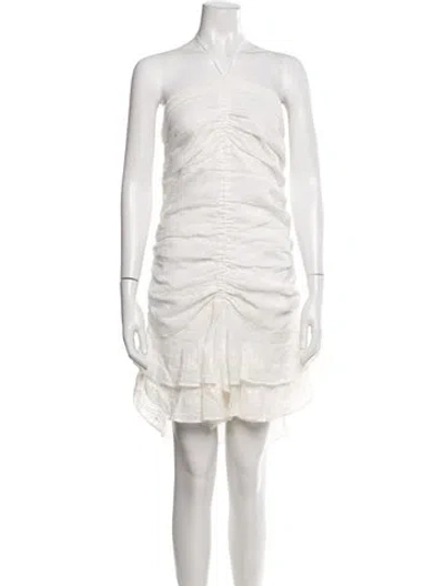 Pre-owned Isabel Marant Strapless Mini Dress W/ Tags In Neutral