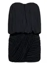 Isabel Marant Strapless Pleated Dress In Black
