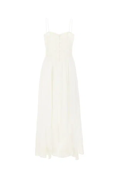 Isabel Marant Strapped Buttoned Midi Dress In White