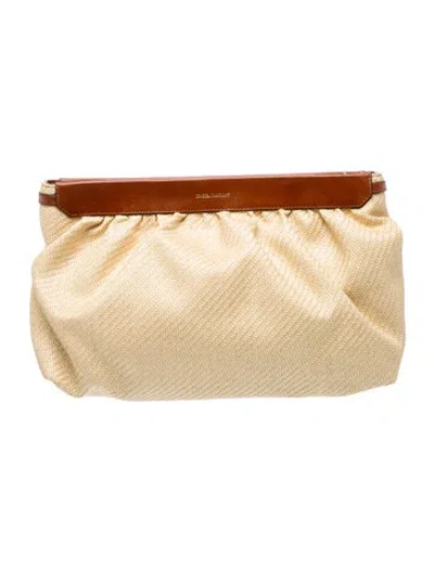 Pre-owned Isabel Marant Straw Clutch In Neutrals