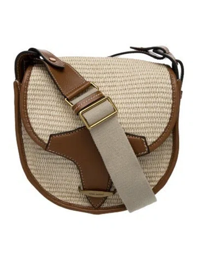 Pre-owned Isabel Marant Straw Messenger Bag In Neutral
