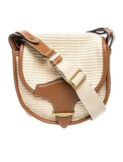 Pre-owned Isabel Marant Straw Messenger Bag In Neutral