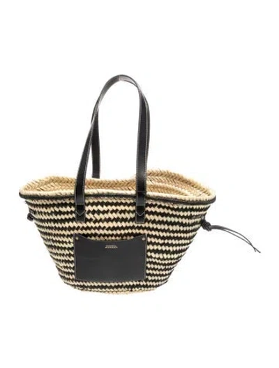 Pre-owned Isabel Marant Straw Shoulder Bag In Neutral