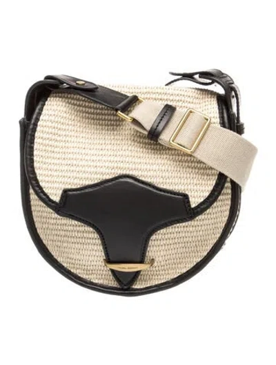Pre-owned Isabel Marant Straw Shoulder Bag In Neutrals