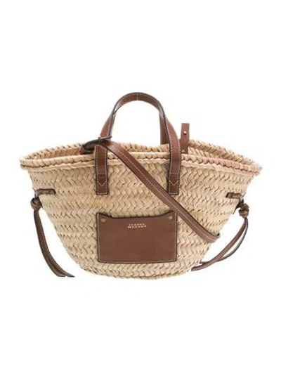Pre-owned Isabel Marant Straw Top Handle Bag In Neutral