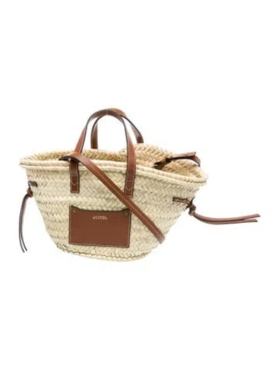 Pre-owned Isabel Marant Straw Top Handle Bag In Neutral