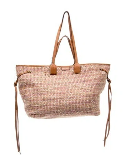 Pre-owned Isabel Marant Straw Tote In Pink