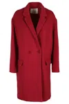 Isabel Marant Strawberry-colored Wool And Cashmere Blend Coat In Red