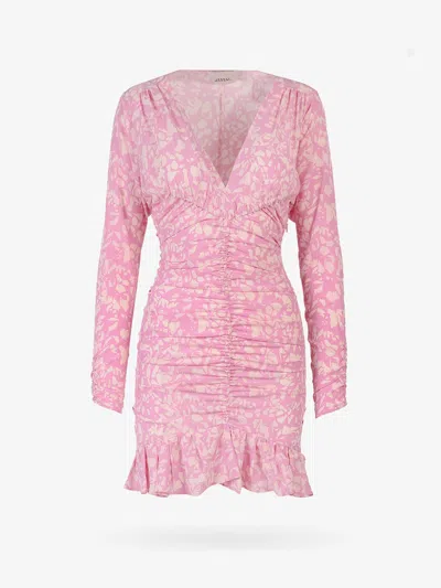 ISABEL MARANT STRETCH SILK DRESS WITH ALL-OVER PRINT